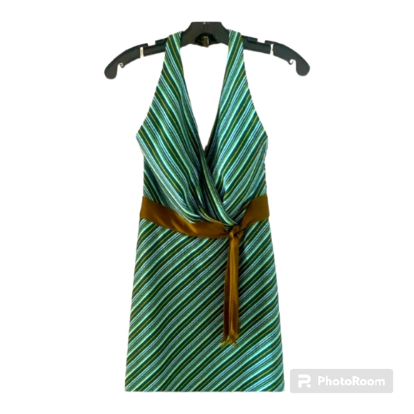 Kay Unger Stripped Halter Dress - Picture 3 of 8